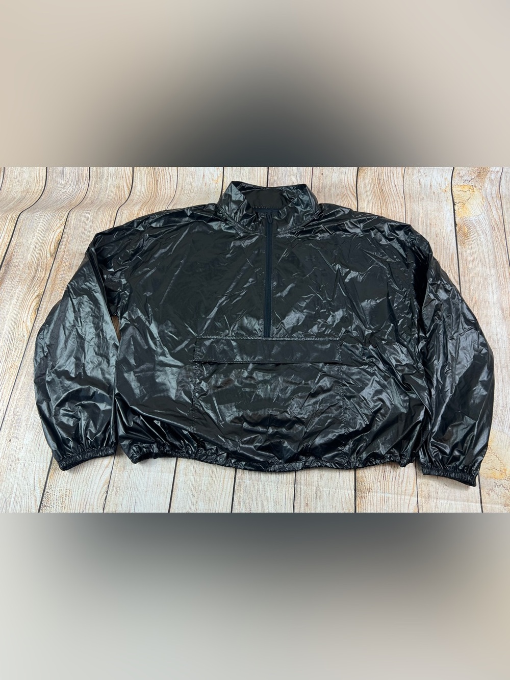 Women’s Under Armour 1349348 Metallic Woven Anorak Jacket Black Size Large